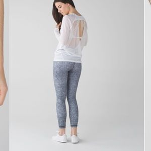 Lululemon High Times Pant Rio Mist White Black Sz 4